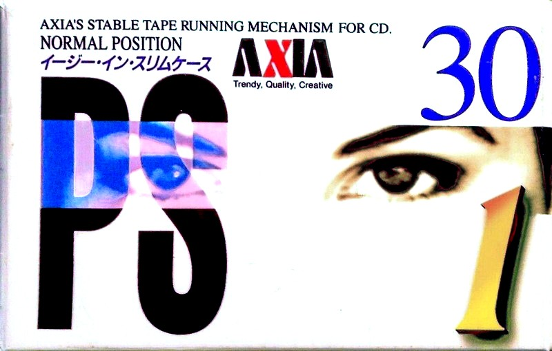 Compact Cassette AXIA PS-I / PS-1 30 "PS1G 30" Type I Normal 1995 Japan