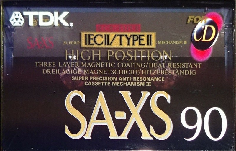 Compact Cassette TDK SA-XS 90 "SA-XS90EA" Type II Chrome 1992 Europe