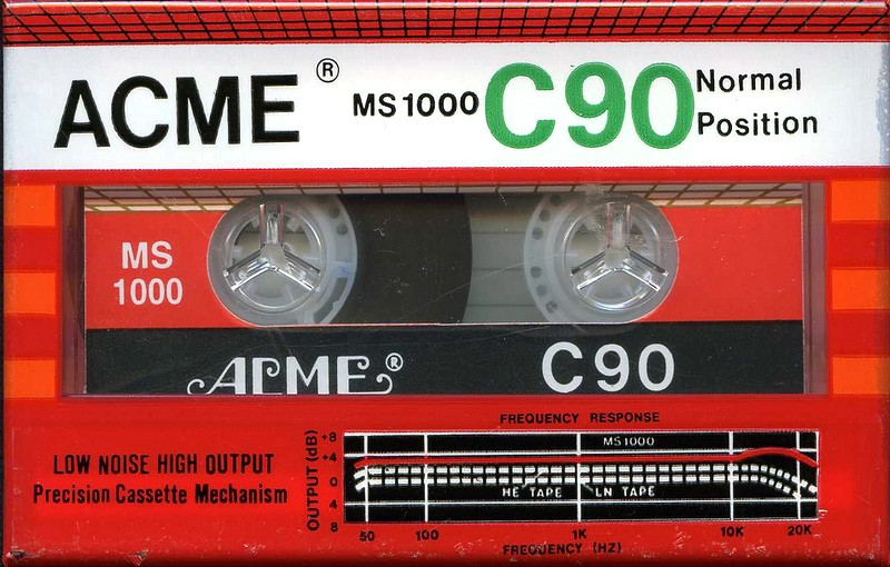 Compact Cassette Acme MS 1000 90 Type I Normal 1995 China