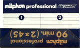 Compact Cassette Milphon 90 "Professional" Type I Normal 1976 Italy