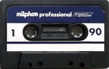 Compact Cassette Milphon 90 "Professional" Type I Normal 1976 Italy