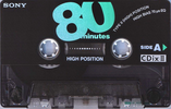 Compact Cassette Sony CDix II 80 "C-80CDX2C" Type II Chrome 1995 Japan