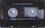 Compact Cassette RAKS CD-SX 90 Type I Normal 1990 Europe