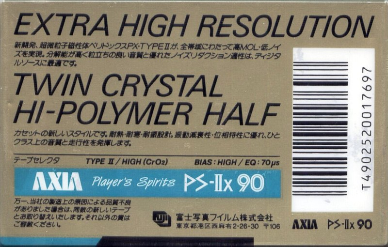 Compact Cassette: FUJI AXIA - PS-IIx 90