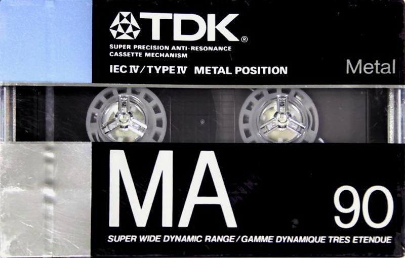 Compact Cassette TDK MA 90 Type IV Metal 1988 USA
