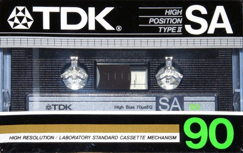 Compact Cassette TDK SA 90 Type II Chrome 1985 North America