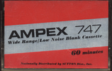 Compact Cassette Ampex 747 60 Type I Normal 1975 USA
