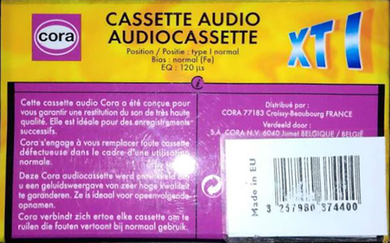 Compact Cassette Cora XT 60 Type I Normal Europe