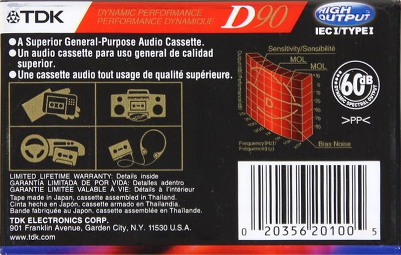 Compact Cassette: TDK  - D 90