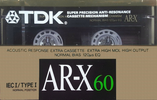 Compact Cassette TDK AR-X 60 Type I Normal 1988 Australia, Europe