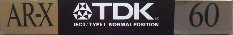 Compact Cassette TDK AR-X 60 Type I Normal 1988 Australia, Europe