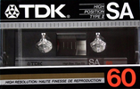 Compact Cassette TDK SA 60 Type II Chrome 1985 North America