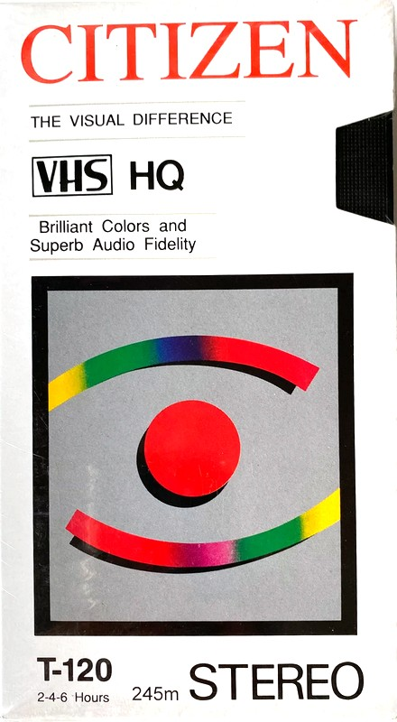VHS, Video Home System Citizen HQ 120 Type I Normal Canada