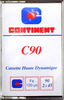 Compact Cassette Continent C 90 Type I Normal 1988 Turkey