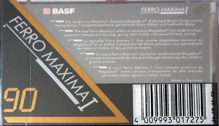 2 pack BASF Ferro Maxima I 90 Type I Normal 1991 Europe