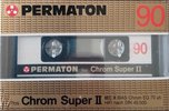 Compact Cassette Permaton Chrom Super II 90 Type II Chrome 1987 Europe