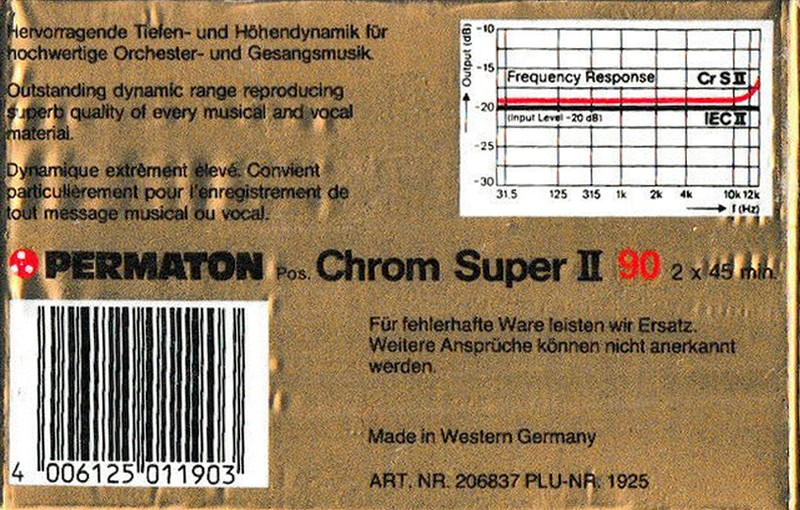 Compact Cassette: Permaton  - Chrom Super II 90