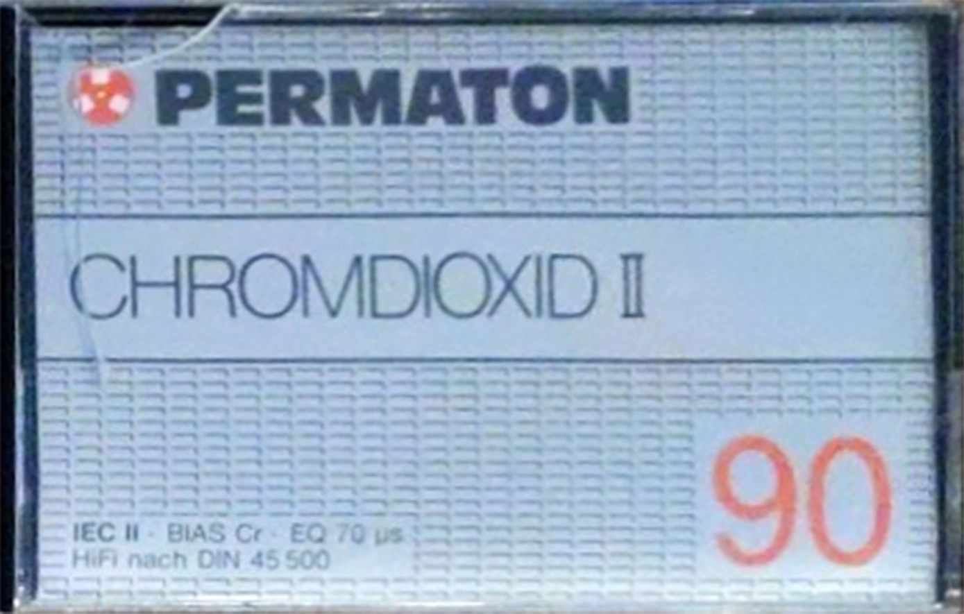 Compact Cassette Permaton 90 Type II Chrome 1983 Europe