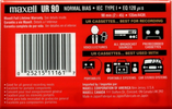 Compact Cassette Maxell UR 90 Type I Normal 2000 North America