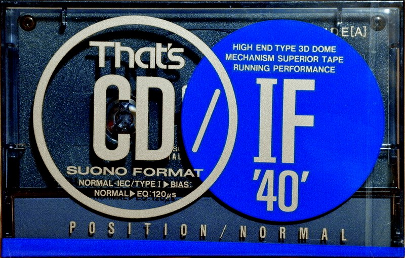 Compact Cassette Thats CD-IF 40 Type I Normal 1990 Japan