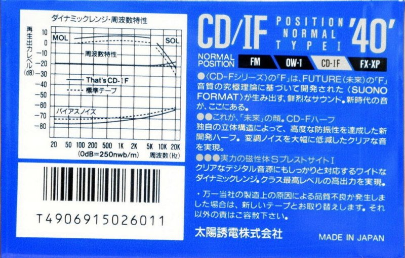 Compact Cassette: Taiyo Yuden Thats - CD-IF 40