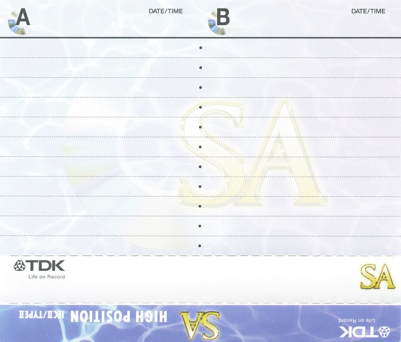 Compact Cassette TDK SA 100 "SA-100" Type II Chrome 1997 Worldwide