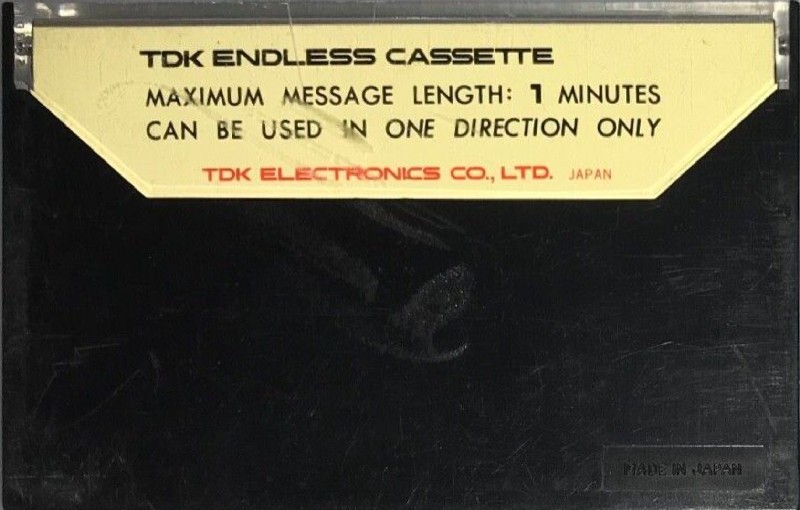 Compact Cassette TDK EC Endless 1 Endless Cassette 1971 USA