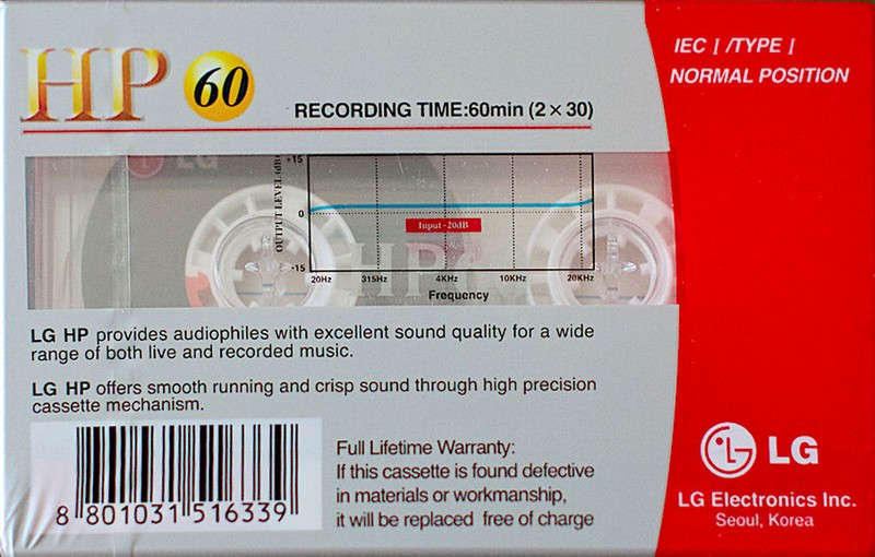 Compact Cassette LG HP 60 Type I Normal 1997 Europe