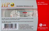 Compact Cassette LG HP 60 Type I Normal 1997 Europe