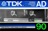 Compact Cassette TDK AD 90 Type I Normal 1985 North America
