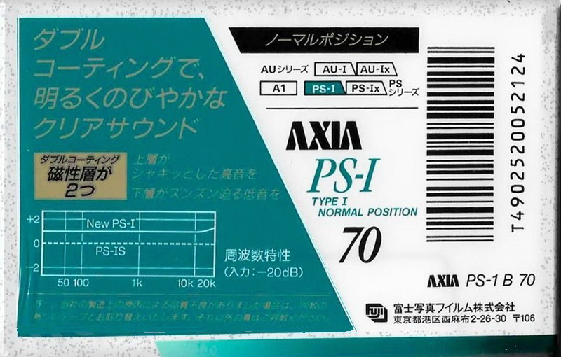 Compact Cassette: FUJI AXIA - PS-I 70