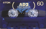 Compact Cassette TDK AD2 60 "AD2-60N" Type II Chrome 1996 Japan