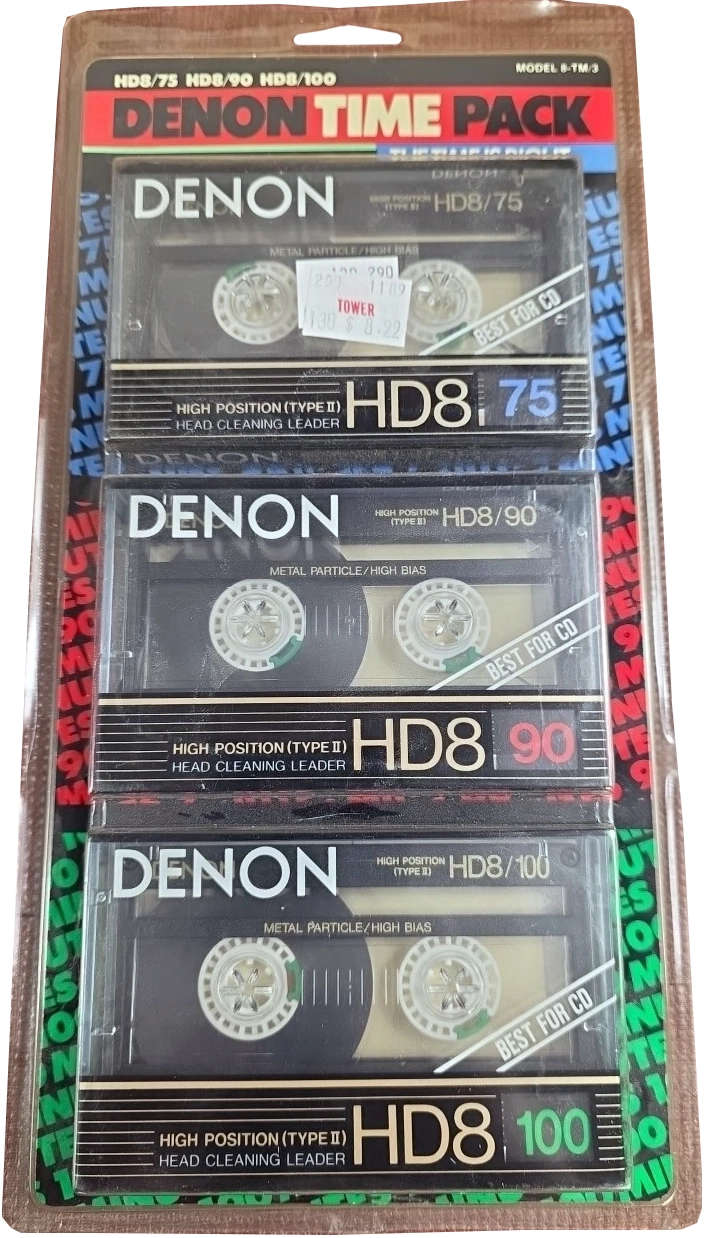 Blister Denon HD8 "Time Pack" Type II Chrome 1988 USA