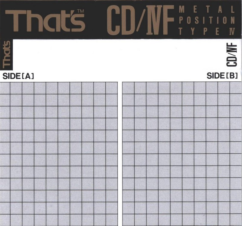 Compact Cassette Thats CD-IVF 100 Type IV Metal 1991 Europe