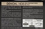 Compact Cassette Denon HD8 90 Type II Chrome 1988 Europe
