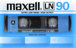Compact Cassette Maxell LN 90 Type I Normal 1984 Europe