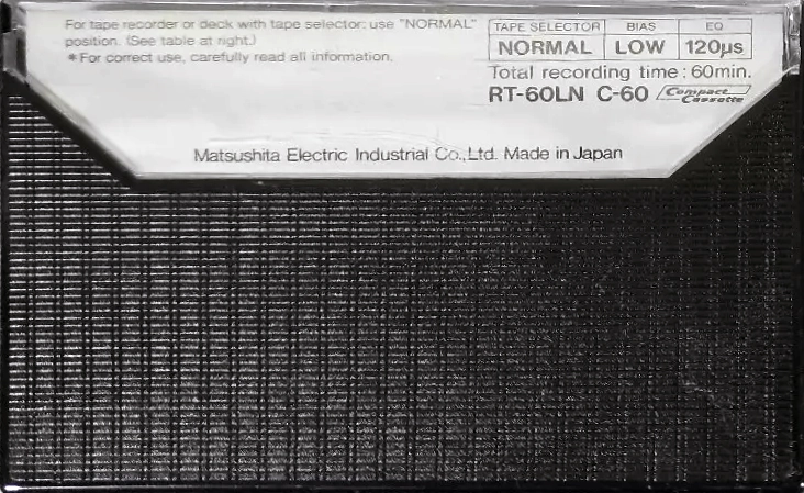 Compact Cassette Technics LN 60 "RT-60LN" Type I Normal 1979 Europe
