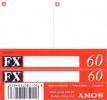 Compact Cassette Sony FX 60 "C-60FX1C" Type I Normal 1998 Europe