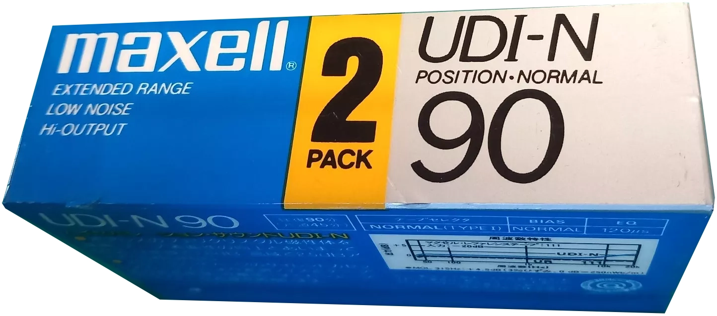 2 pack Maxell UDI-N 90 Type I Normal 1985 Japan