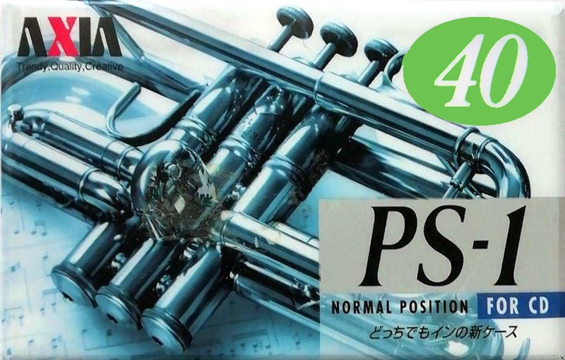 Compact Cassette AXIA PS-I / PS-1 40 "PS1H 40" Type I Normal 1996 Japan