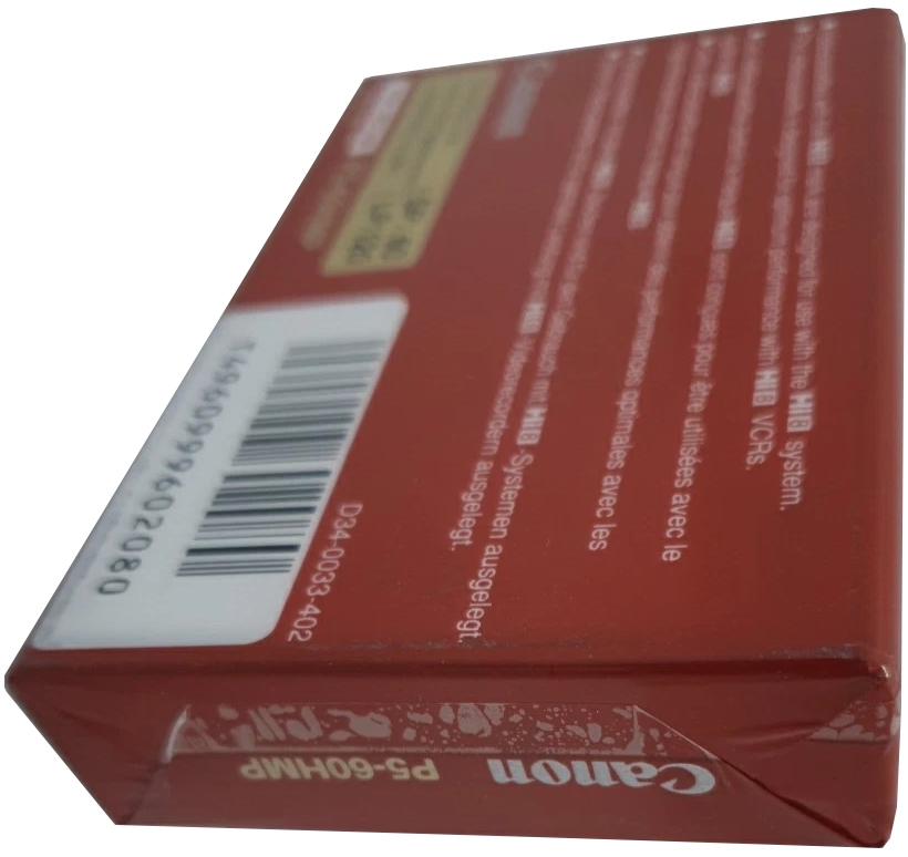 Video8, Hi8, Digital8 Canon Metal MP 60 "Hi8 P5-60HMP" Type IV Metal 1989 Europe