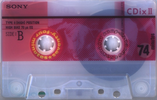 Compact Cassette Sony CDix II 74 "C-74CDX2G" Type II Chrome 1999 Japan