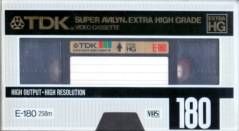 VHS, Video Home System TDK Extra HG 180 Type II Chrome 1983 Europe