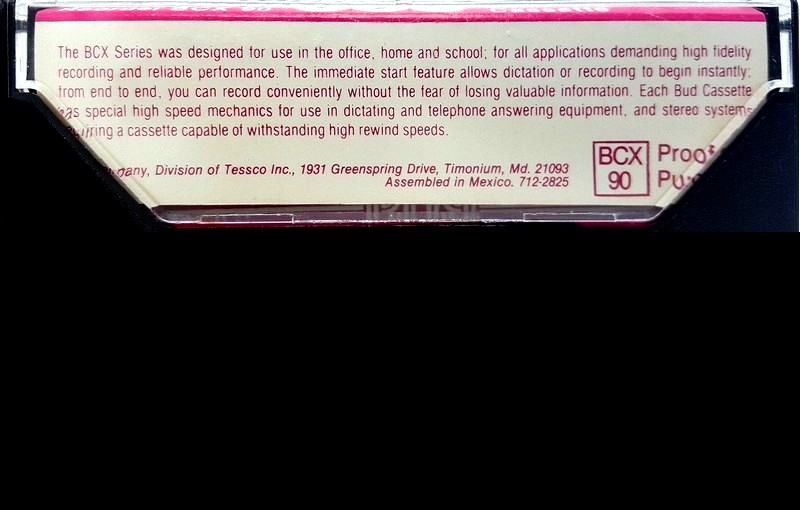 Compact Cassette Bud The Full Spectrum 90 Type I Normal Mexico