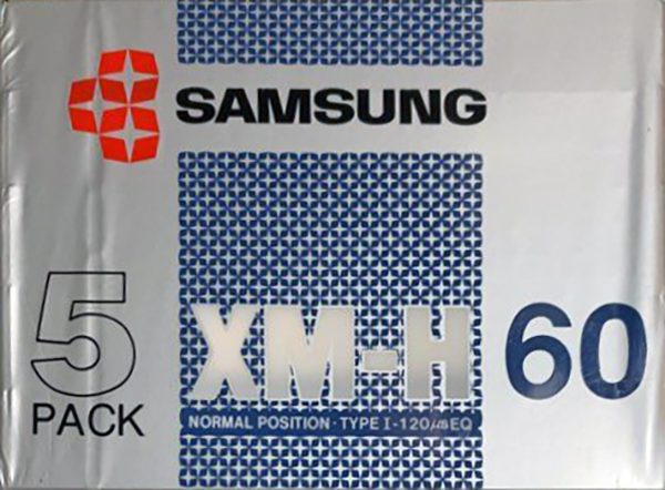 5 pack Samsung XM-H 60 Type I Normal 1990 Europe