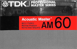 Compact Cassette TDK PRO AM 60 "Acoustic Master" Type I Normal 1989 USA