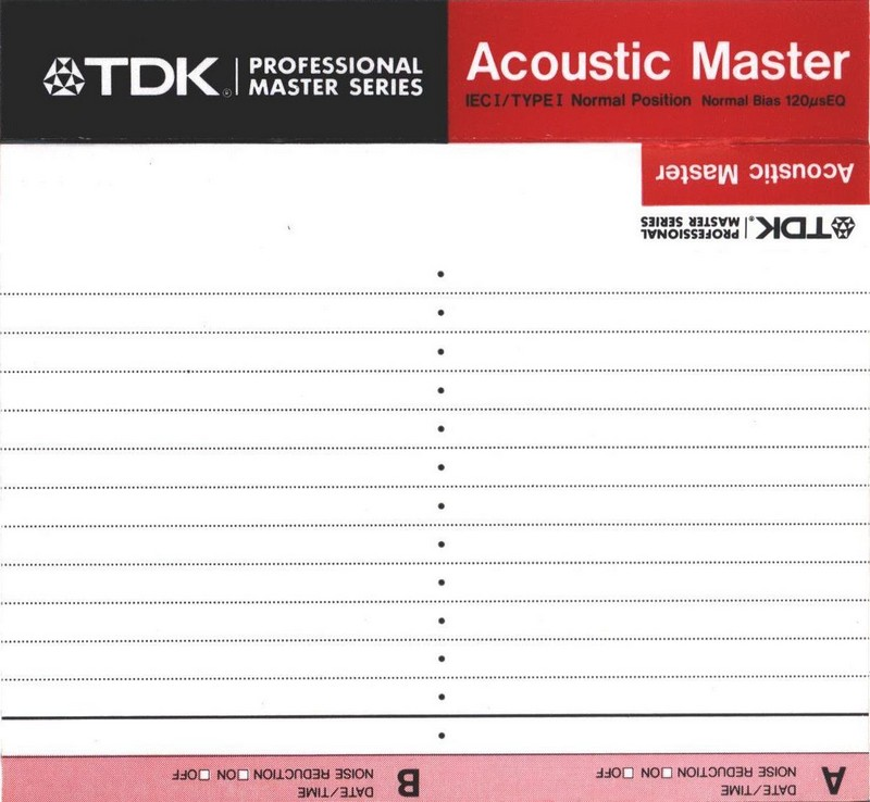 Compact Cassette:  TDK - AM 60