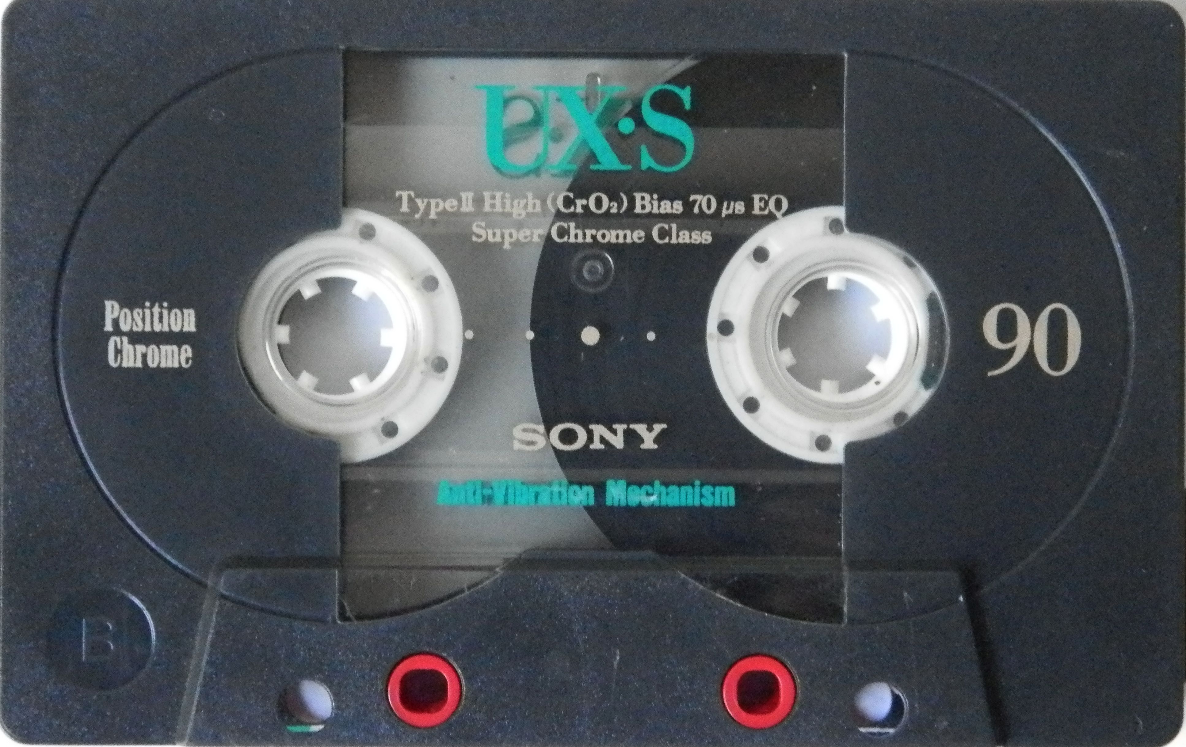 Compact Cassette Sony UX-S 90 Type II Chrome 1992 Europe