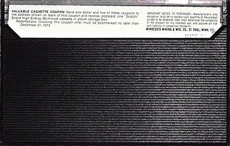 Compact Cassette Scotch 60 Type I Normal 1973 USA