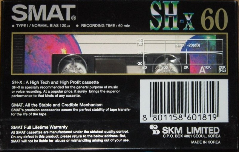 Compact Cassette Smat SH X 60 Type I Normal 1992 Europe